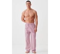 British Boxers Men's "St James Red Pinstripe" Crisp Cotton Pyjama Trousers in Dark Red | Size: Medium British Boxers Dark Red M