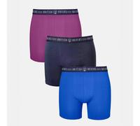 British Boxers Men's Three-Pack Stretch Trunks - Bourbon Blues - MEDIUM