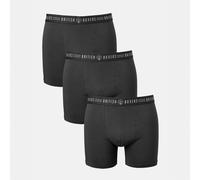 British Boxers Men's Three-Pack Stretch Trunks - Coal Black - MEDIUM