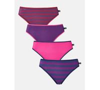 British Boxers Multipack! 4 Pairs of Bamboo High Leg Knickers - Cherry Pie - X-SMALL