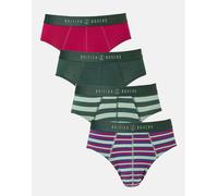 British Boxers Multipack! 4 Pairs of Men's Bamboo Briefs - Forest Berry - 3X-LARGE