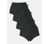 British Boxers Multipack! 4 Pairs of Women's Bamboo Full Briefs - Black - SMALL