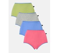 British Boxers Multipack! 4 Pairs of Women's Bamboo Full Briefs - Fresh Pastels - 2X-LARGE