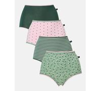 British Boxers Multipack! 4 Pairs of Women's Bamboo Full Briefs - Juniper - MEDIUM