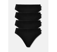 British Boxers Multipack! 4 Pairs of Women's Bamboo High Leg Knickers - Black - 4X-LARGE