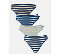 British Boxers Multipack 4 Pairs of Women's Bamboo High Leg Knickers - On the Pier - MEDIUM