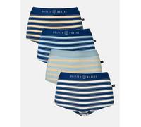 British Boxers Multipack 4 Pairs of Women's Bamboo Hipster Boxer Briefs - On The Pier - X-LARGE