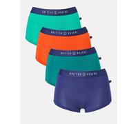 British Boxers Multipack! 4 Pairs of Women's Bamboo Hipster Boxer Briefs - Warm Spice - 3X-LARGE