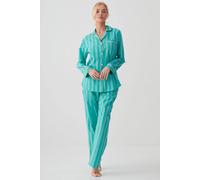 British Boxers "new York Turquoise Stripe" Crisp Cotton Pyjama Set Turquoise XL
