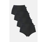 British Boxers Pack Of Four "black" Bamboo Full Briefs Black