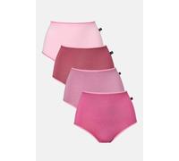 British Boxers Pack Of Four "bunch Of Roses" Bamboo Full Briefs In Dusty Pink Dusty Pink S