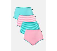British Boxers Pack Of Four "ice Cream Parlour" Bamboo Full Briefs In Light Pink Light Pink XXL