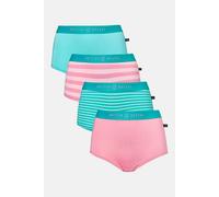 British Boxers Pack Of Four "ice Cream Parlour" Bamboo Hipster Boxer Briefs In Light Pink Light Pink XS