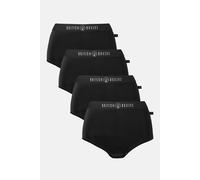 British Boxers Pack Of Four "kohl Black" Bamboo Hipster Boxer Briefs Black S