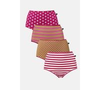 British Boxers Pack Of Four "rhubarb Sugar" Bamboo Full Briefs Multi