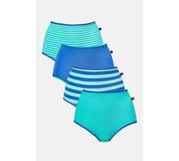 British Boxers Pack Of Four "seagreen" Bamboo Full Briefs In Bright Blue Bright Blue