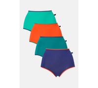 British Boxers Pack Of Four "warm Spice" Bamboo Full Briefs Multi XS