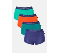 British Boxers Pack Of Four "warm Spice" Bamboo Hipster Boxer Briefs Multi 4XL