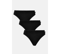 British Boxers Pack Of Three "black" High Leg Knickers Black L