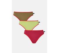 British Boxers Pack Of Three "holly Berry" High Leg Knickers In Light Green Light Green XL