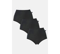 British Boxers Pack Of Three "kohl Black" Cotton Full Briefs Black