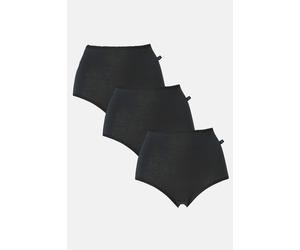 British Boxers Pack Of Three "kohl Black" Cotton Full Briefs Black