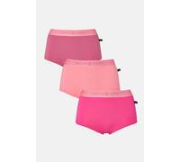 British Boxers Pack Of Three "pink Gin" Hipster Boxer Briefs In Bright Pink Bright Pink