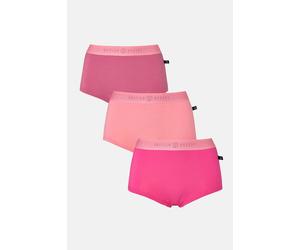 British Boxers Pack Of Three "pink Gin" Hipster Boxer Briefs In Bright Pink Bright Pink