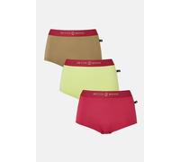 British Boxers Pack Of Three "rosehip" Hipster Boxer Briefs In Light Green Light Green