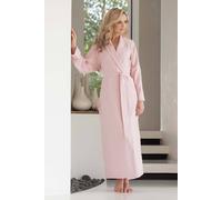 British Boxers Powder Pink 'herringbone' Brushed Cotton Dressing Gown In Light Pink Light Pink XXL