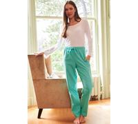 British Boxers "seaglass Herringbone" Brushed Cotton Pyjama Trousers In Bright Green Bright Green