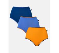 British Boxers Three-pack Women's Cotton Full Briefs - Citron Blue - LARGE