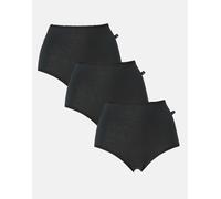 British Boxers Three-pack Women's Cotton Full Briefs - Kohl Black - LARGE