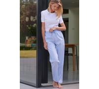 'Westwood' Blue Stripe Brushed Cotton Pyjama Trousers British Boxers Light Blue M