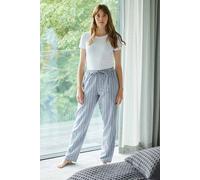 British Boxers "westwood Pebble" Stripe Brushed Cotton Pyjama Trousers In Light Grey Light Grey XXL
