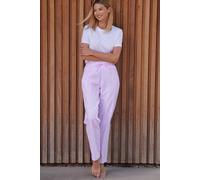 British Boxers "westwood Pink" Stripe Brushed Cotton Pyjama Trousers In Light Pink Light Pink