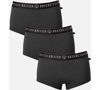 British Boxers Womens 3-Pack Hipster Briefs - - Size: XS