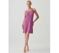 British Boxers Women's Bamboo Lace Strappy Nightdress - Rose Romantic - PETITE
