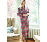 British Boxers Women's Brushed Cotton Dressing Gown - Gaia Tartan - X-LARGE
