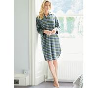 British Boxers Women's Brushed Cotton Nightshirt - Jura Tartan - SMALL