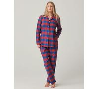 British Boxers Women's Brushed Cotton Pyjama Set - Bordeaux - PETITE