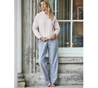 British Boxers Women's Brushed Cotton Pyjama Trousers - Ash Grey Herringbone - PETITE
