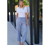 British Boxers Women's Brushed Cotton Pyjama Trousers - Staffordshire Blue Herringbone - PETITE