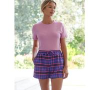 British Boxers Women's Brushed Cotton Sleep Shorts - Lomond Tartan - PETITE