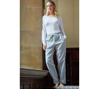 British Boxers Women's "Chalk" Stripe Brushed Cotton Pyjama Trousers in Grey | Size: XL British Boxers Grey XL