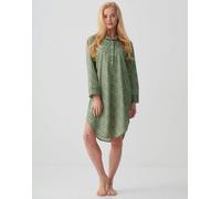 British Boxers Women's Crisp Cotton Nightshirt - Shrub Sage Flower - LARGE