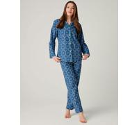 British Boxers Women's Crisp Cotton Pyjama Set - Marrakesh Paisley - LARGE