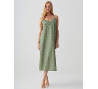 British Boxers Women's Crisp Cotton Strappy Nightdress - Shrub Sage Flower - MEDIUM