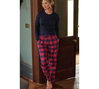 British Boxers Women's 'Dumbarton' Tartan Brused Cotton Pyjama Trousers | Size: 2XL British Boxers Multicolor 2XL
