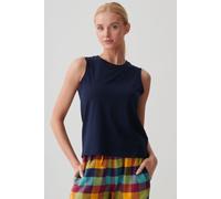 British Boxers Women's "French Navy" Cotton Tank Top in Navy | Size: Medium British Boxers Navy M